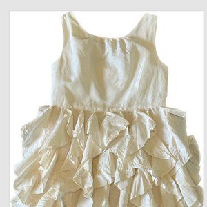 J. Crew Crewcuts Lyla Taffeta Silk Dress Ivory